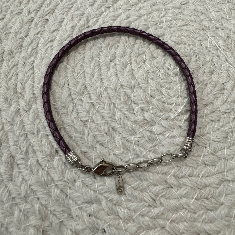Purple leather Chamilia bracelet